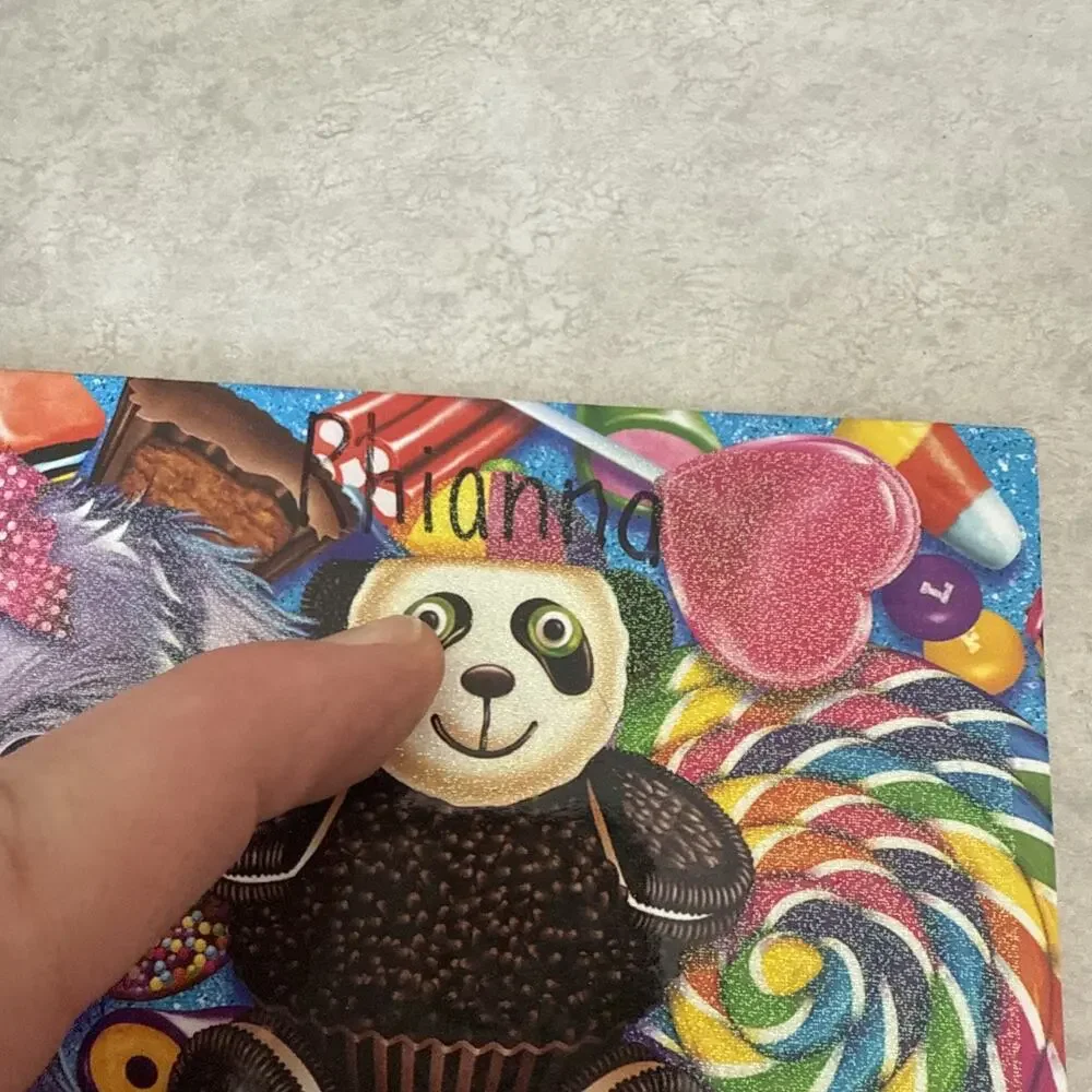 Lot Of 2 Lisa Frank folders Leopard Puppy Dog Ice Cream Treats 2014 Colorful ￼